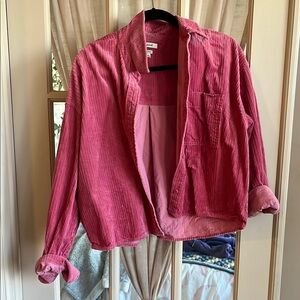 Women's Pink Corduroy Jacket